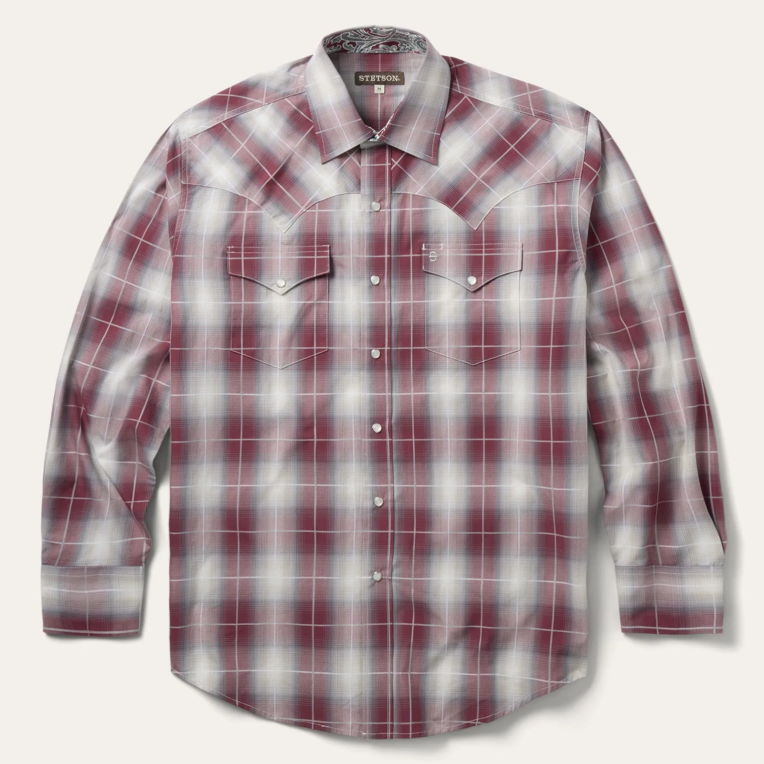 Ombre Plaid Western Shirt sold by Stetson