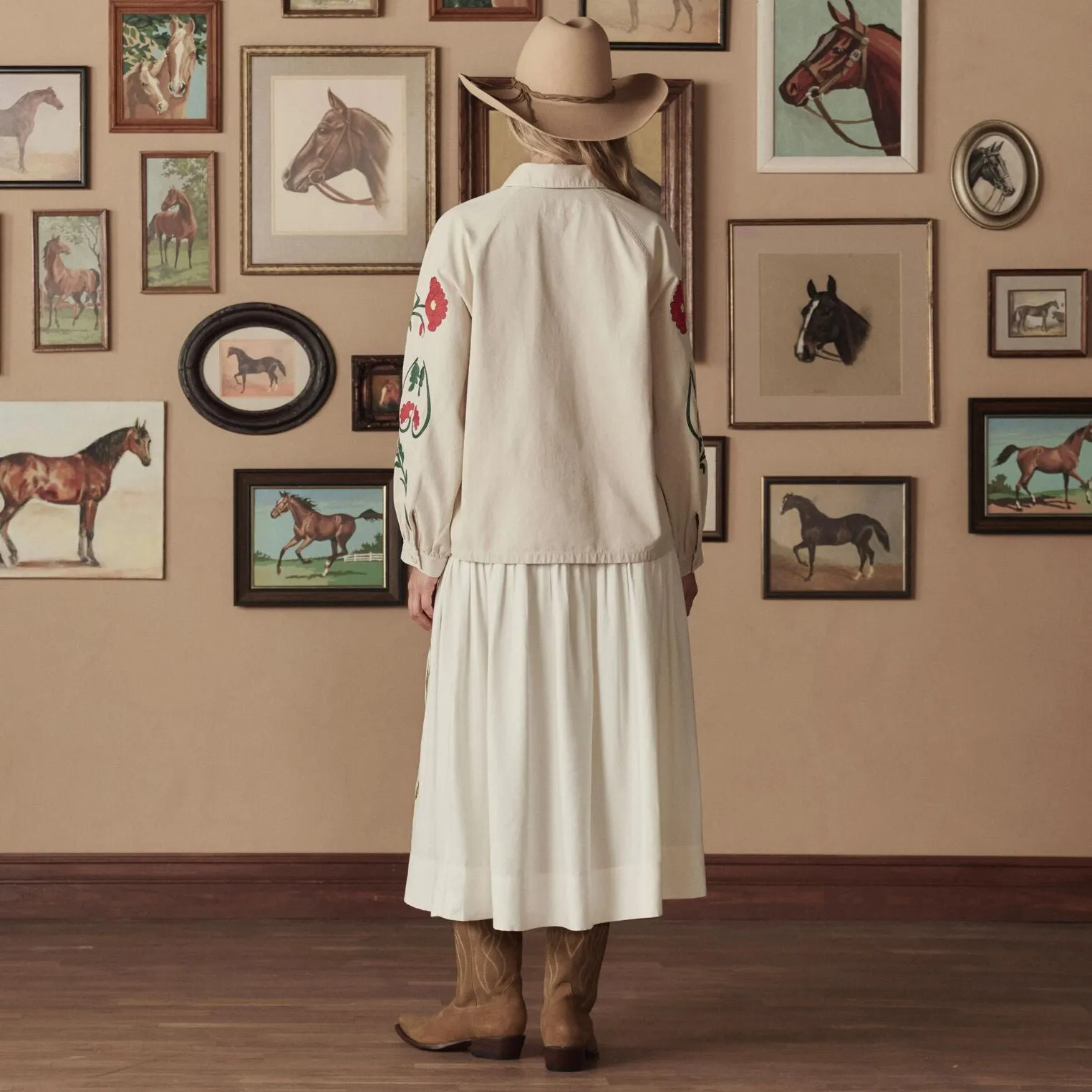 Stetson & THE GREAT. The Western Embroidered Commodore Jacket sold by Stetson product image thumbnail 3