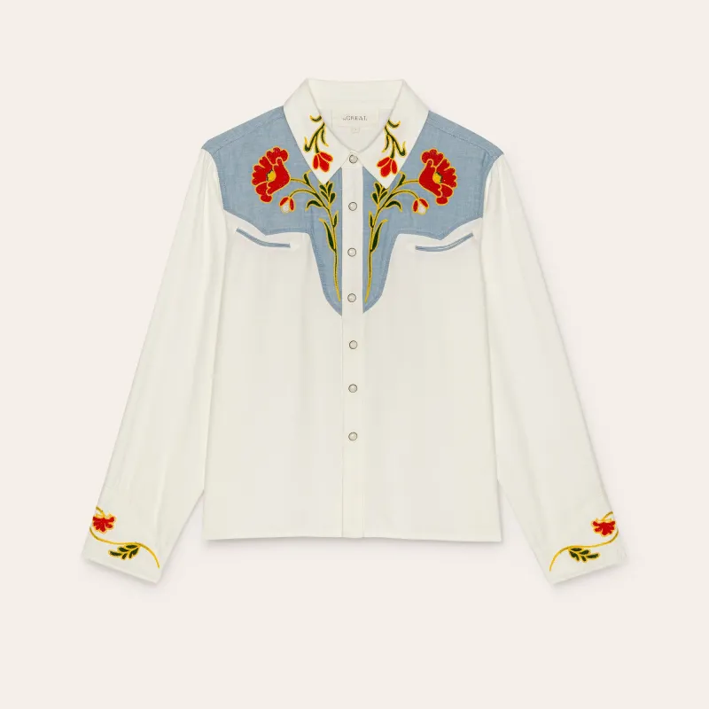 Stetson & THE GREAT. The Embroidered Western Shirt sold by Stetson