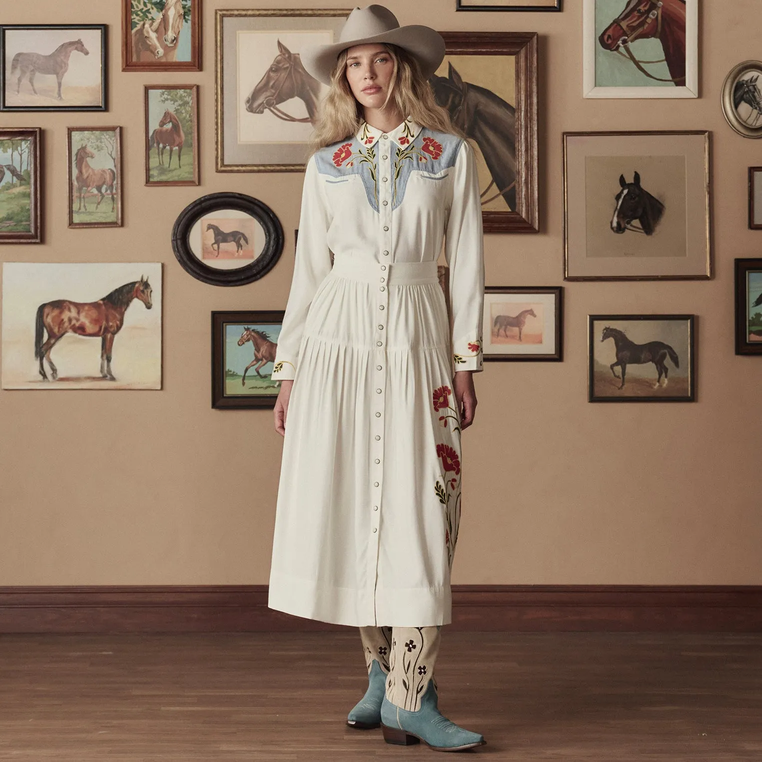 Stetson & THE GREAT. The Embroidered Western Shirt sold by Stetson product image thumbnail 2