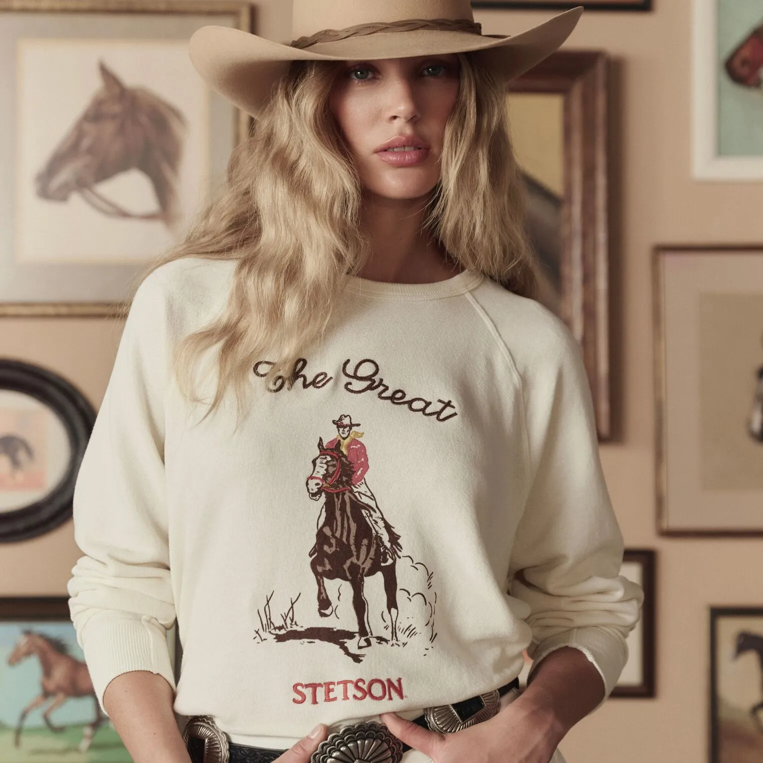 Stetson & THE GREAT. The College Sweatshirt with Stetson Graphic sold by Stetson product image thumbnail 2