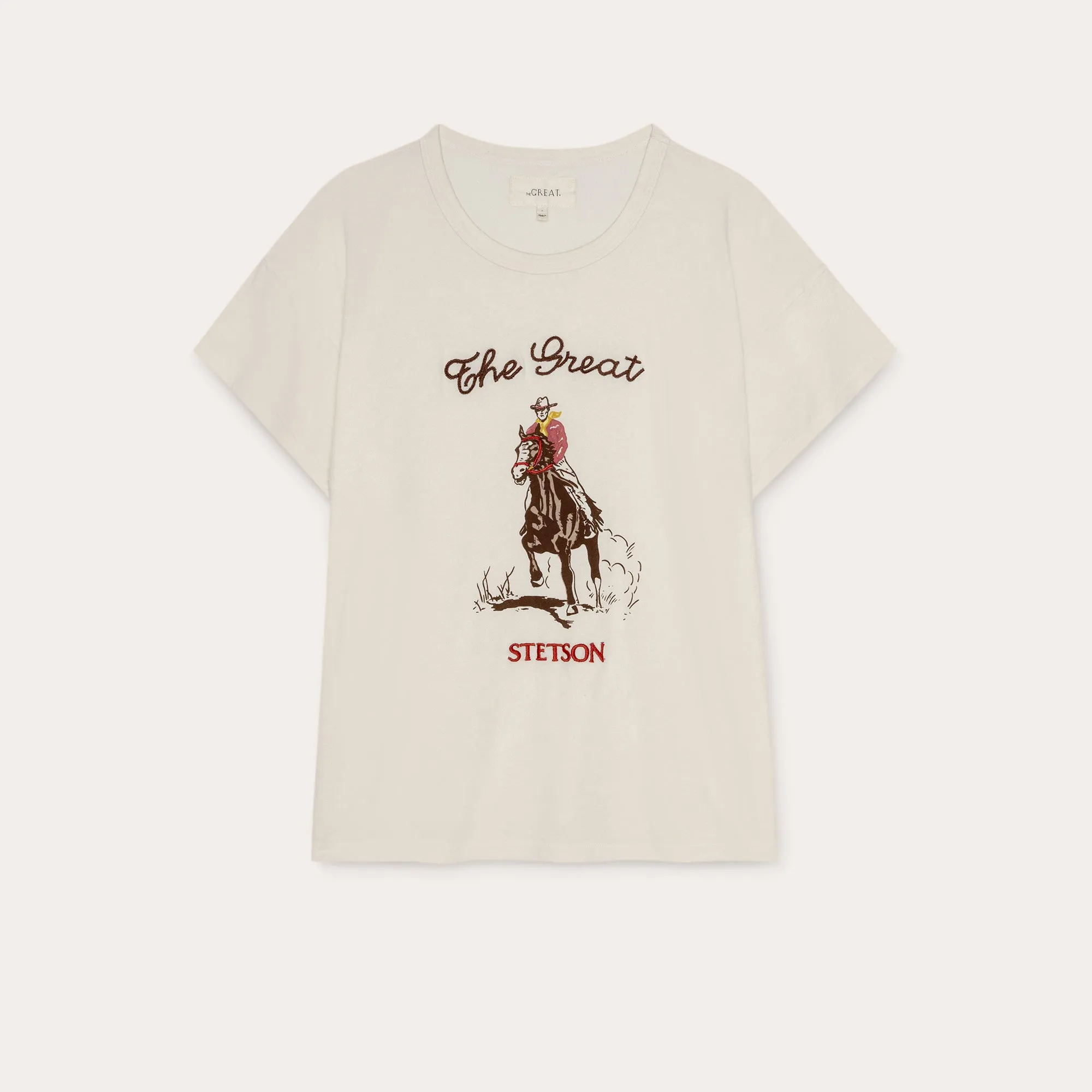 Stetson & THE GREAT. The Boxy Crew with Stetson Graphic sold by Stetson