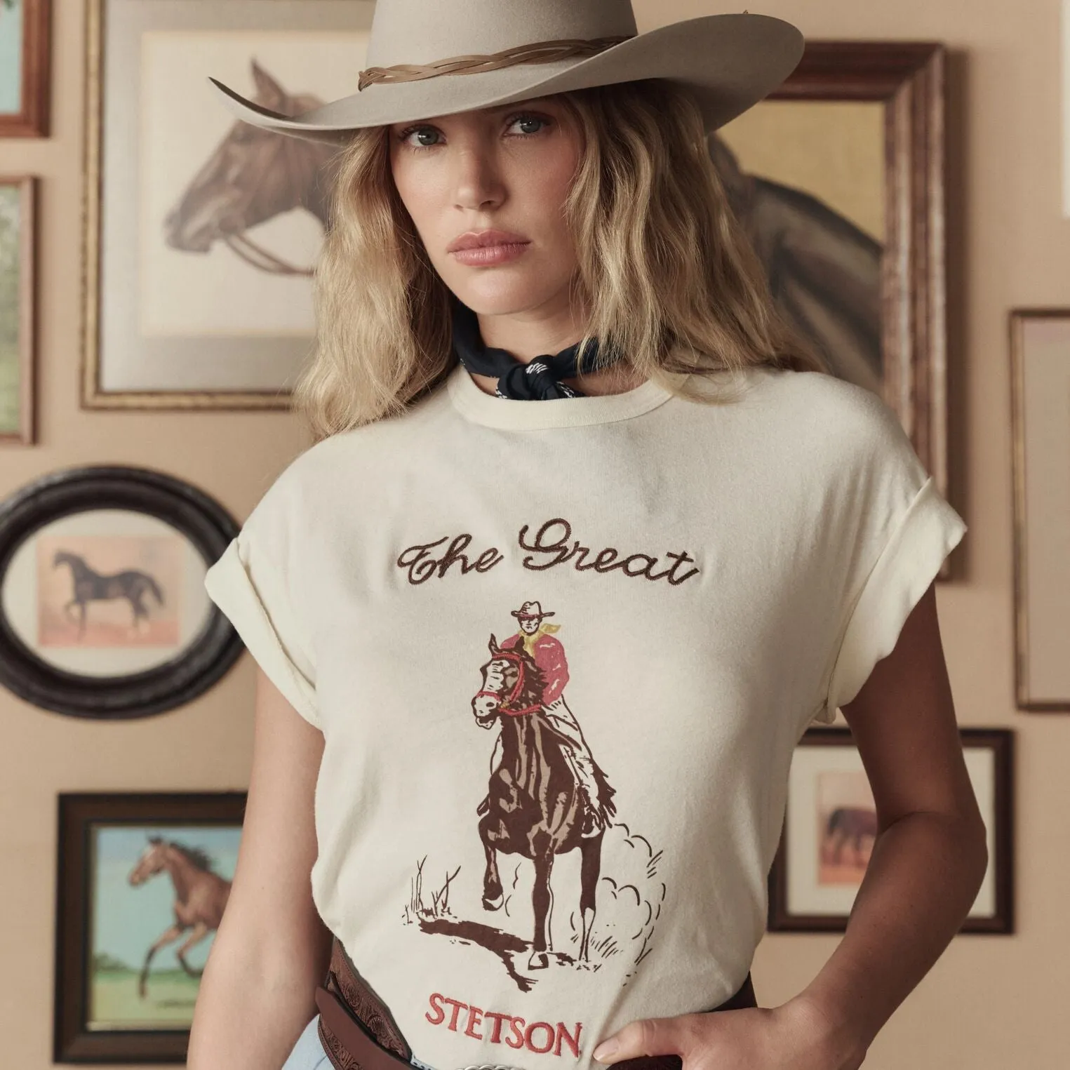 Stetson & THE GREAT. The Boxy Crew with Stetson Graphic sold by Stetson product image thumbnail 3