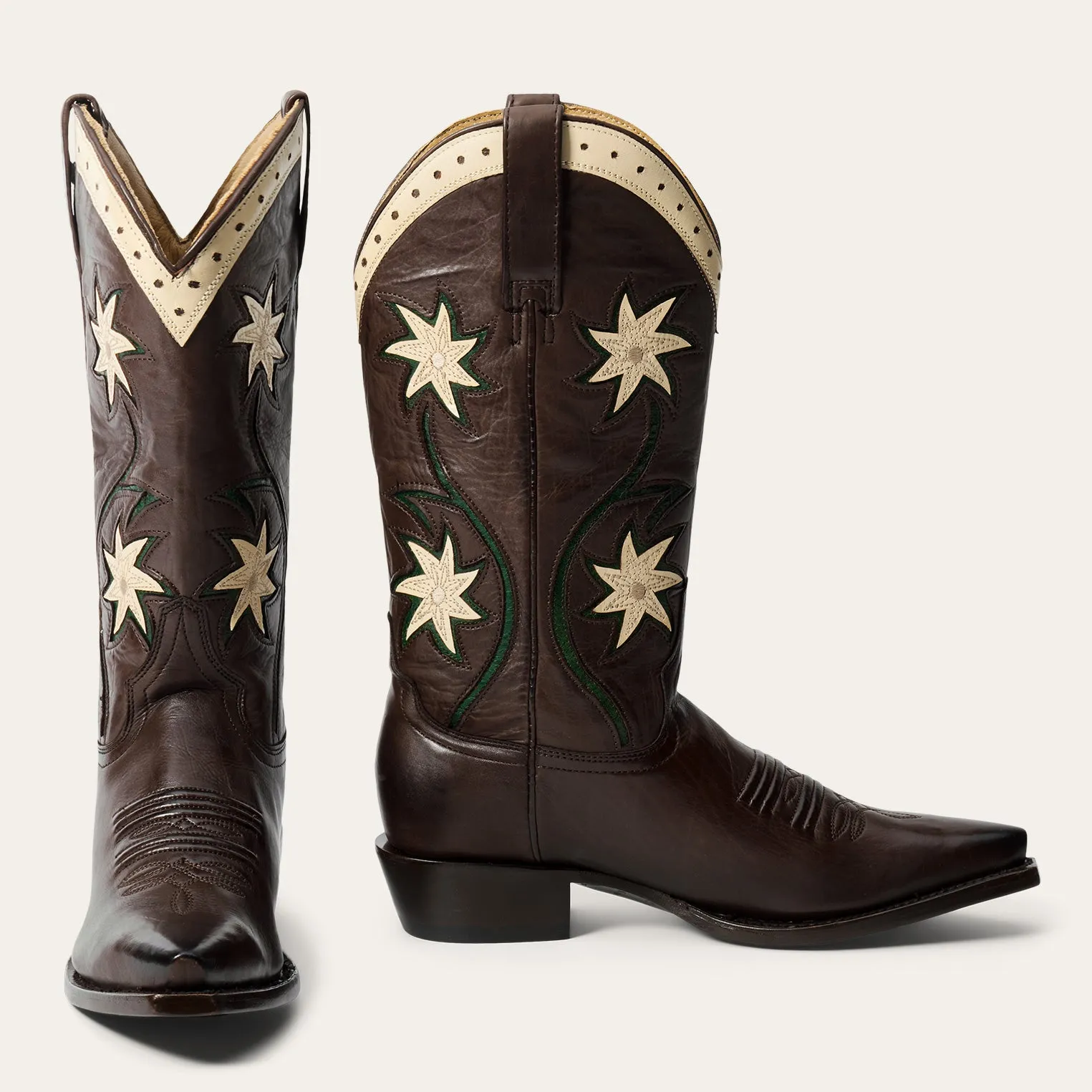 Stetson & THE GREAT. Floral Cowboy Boot sold by Stetson