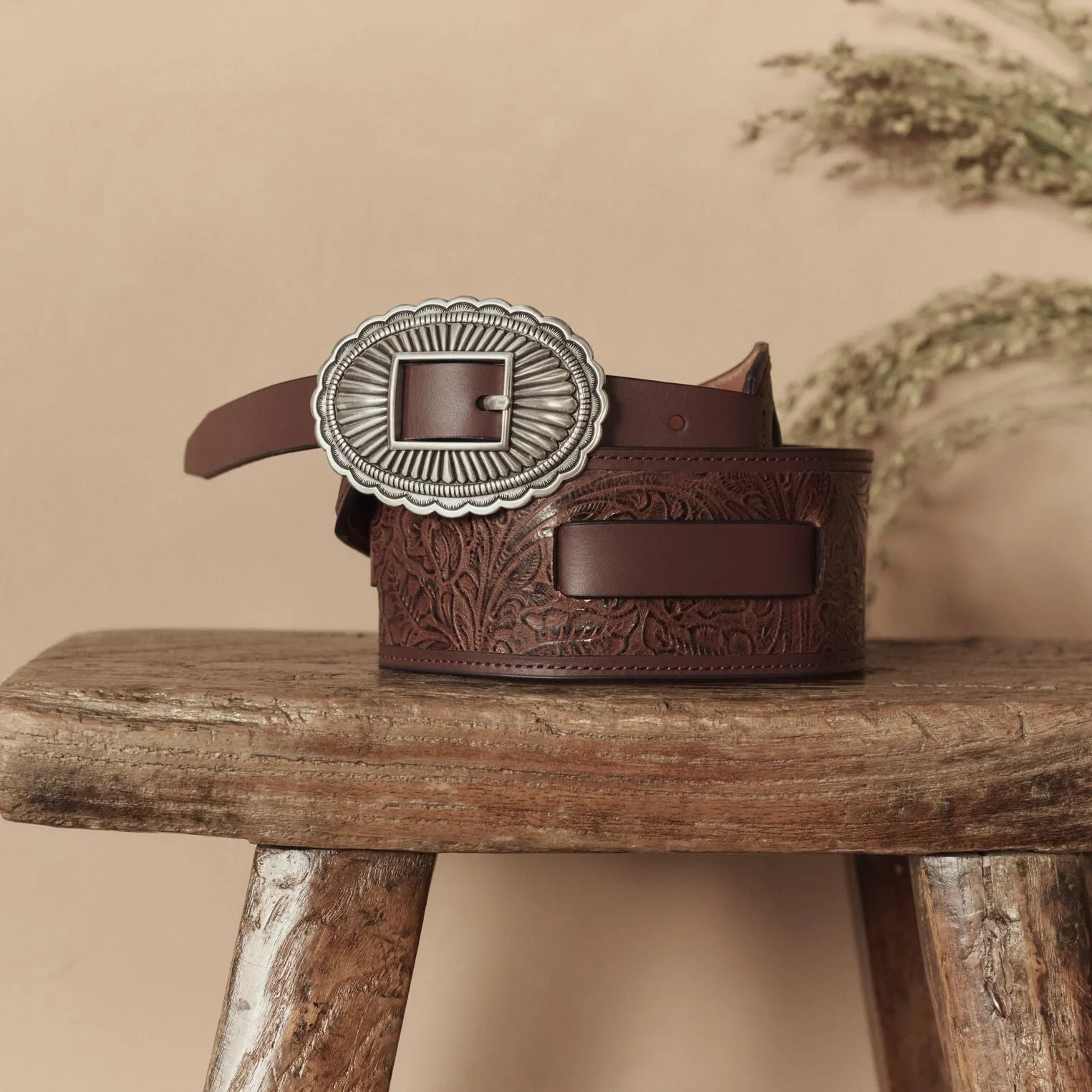 Stetson & THE GREAT. Tooled Waist Belt sold by Stetson product image thumbnail 2