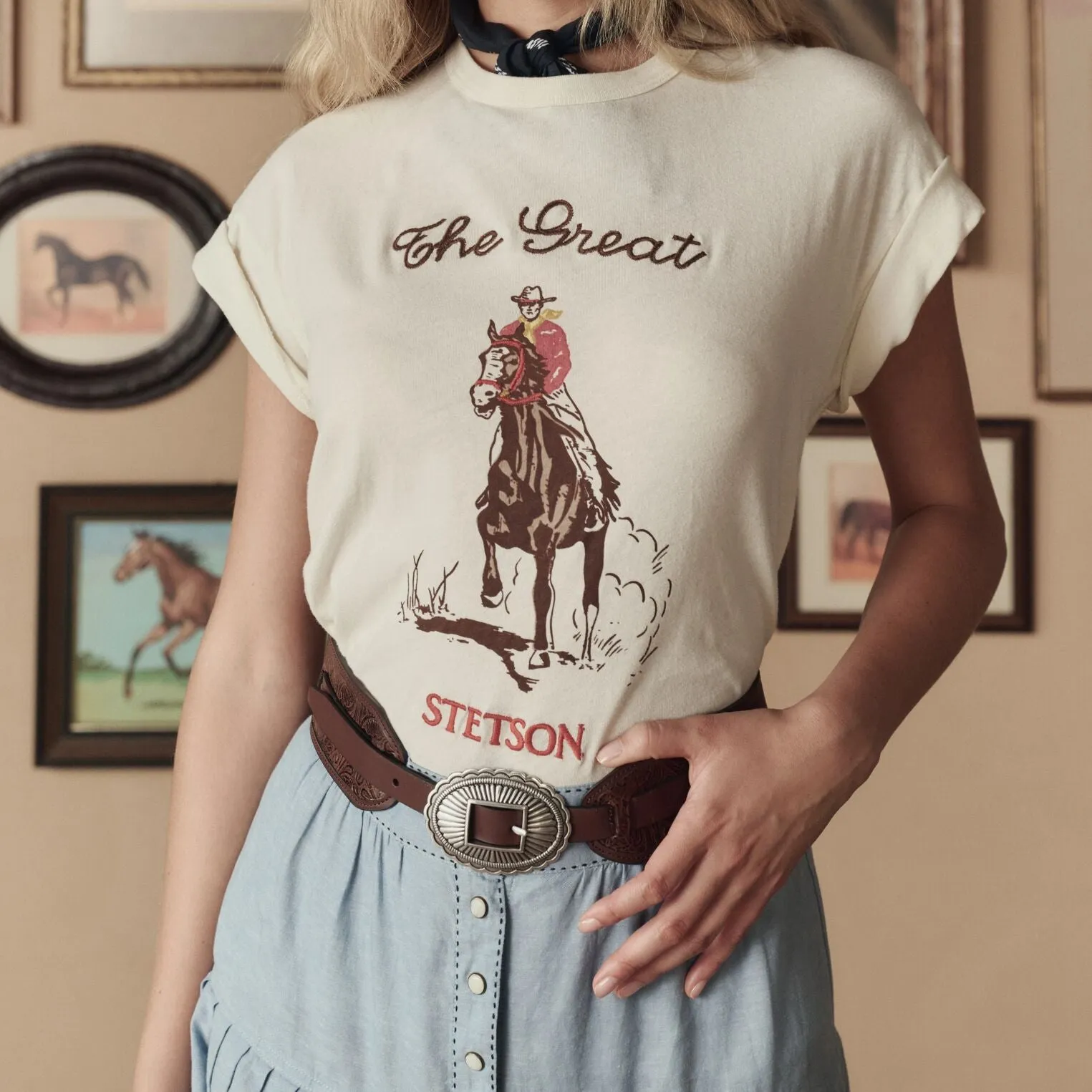 Stetson & THE GREAT. Tooled Waist Belt sold by Stetson product image thumbnail 4