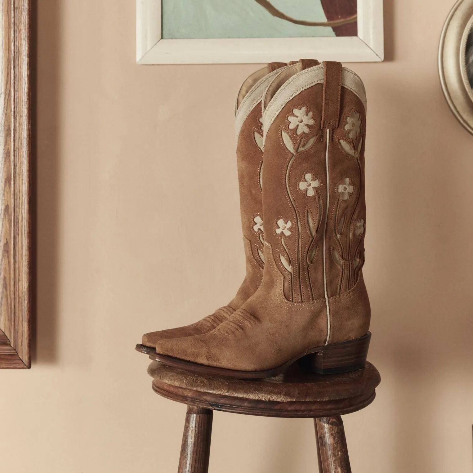 Stetson & THE GREAT. Suede Floral Cowboy Boot sold by Stetson product image thumbnail 3