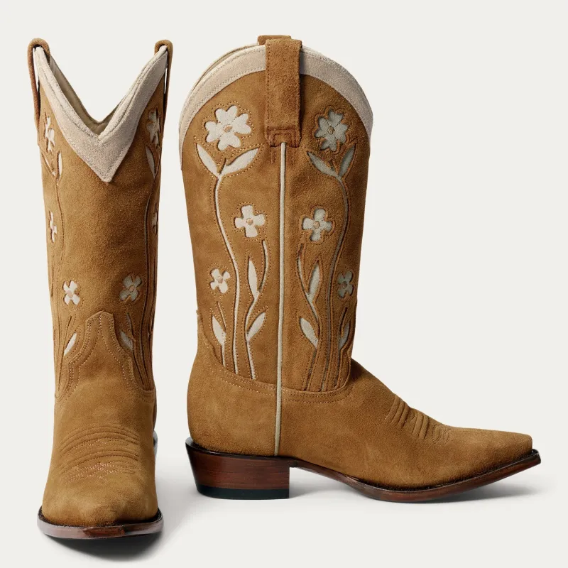 Stetson & THE GREAT. Suede Floral Cowboy Boot sold by Stetson