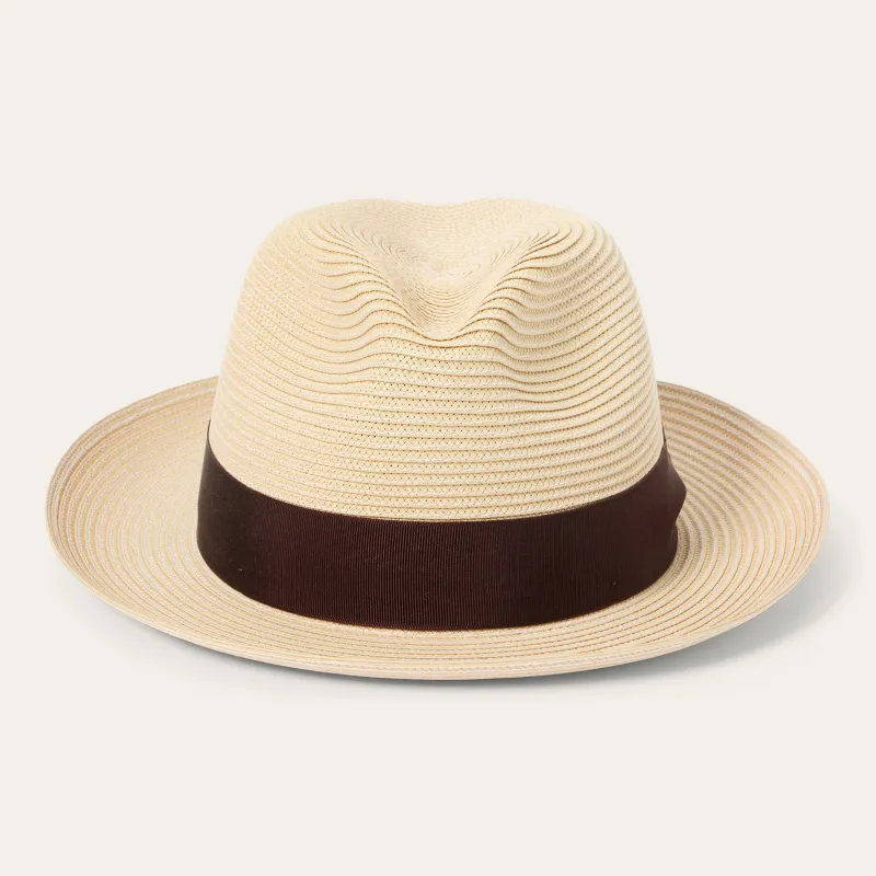 Rosebud Straw Fedora made by Stetson