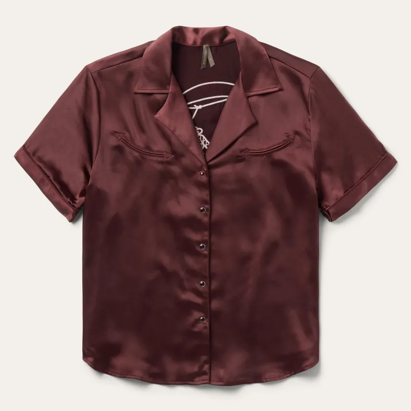 Embroidered Short Sleeve Blouse made by Stetson