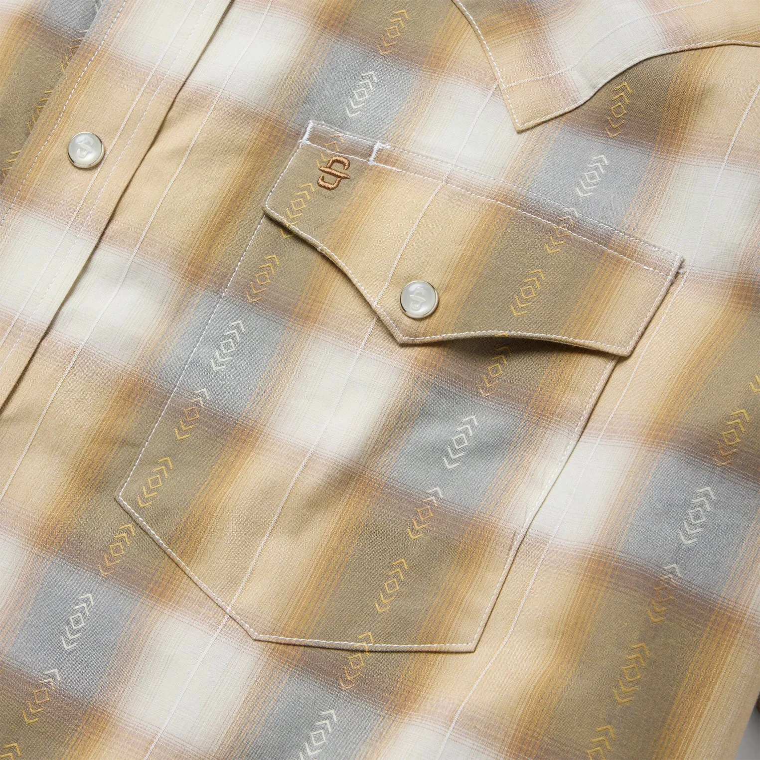 Gold Dust Plaid Short Sleeve Shirt sold by Stetson product image thumbnail 4