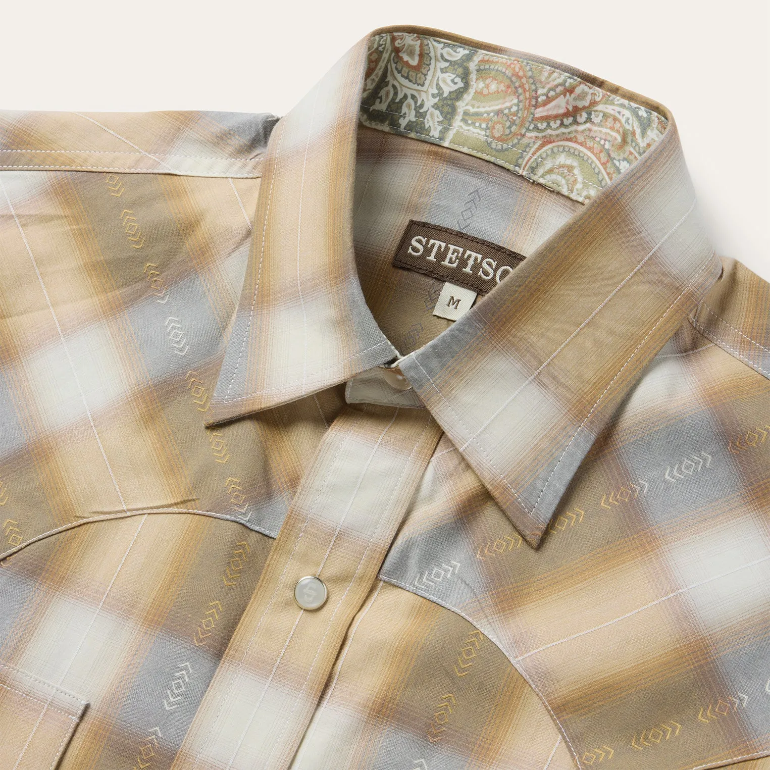 Gold Dust Plaid Western Shirt sold by Stetson product image thumbnail 3