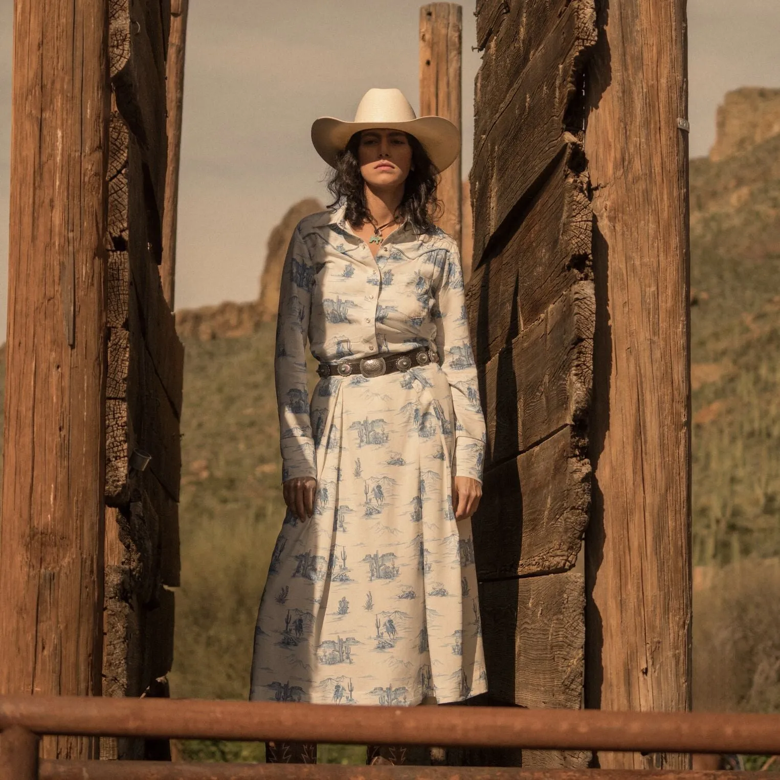 Indigo Trail Print Shirt sold by Stetson product image thumbnail 2