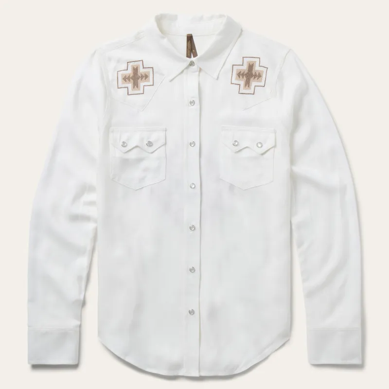 Embroidered Western Shirt made by Stetson