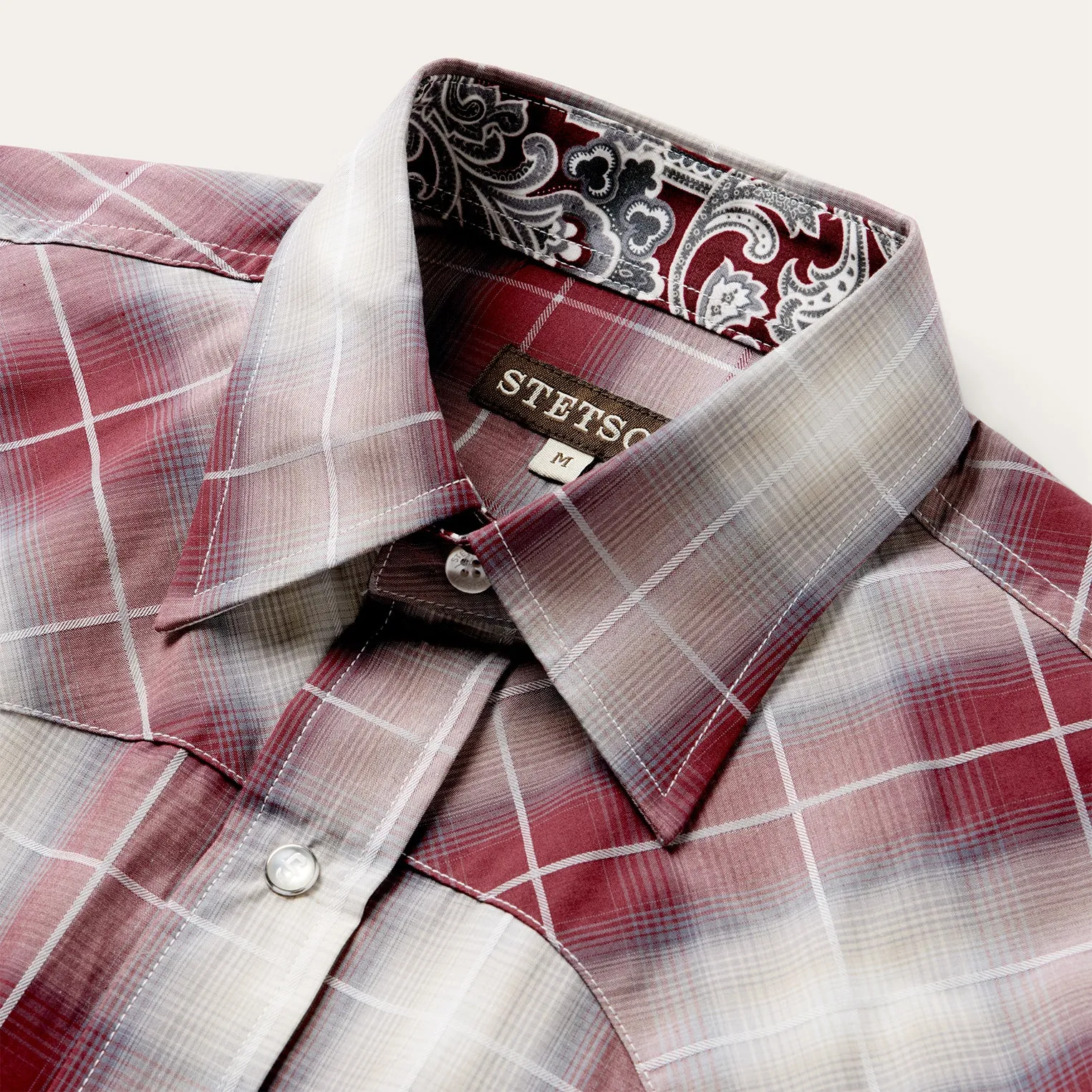Ombre Plaid Short Sleeve Shirt sold by Stetson product image thumbnail 3
