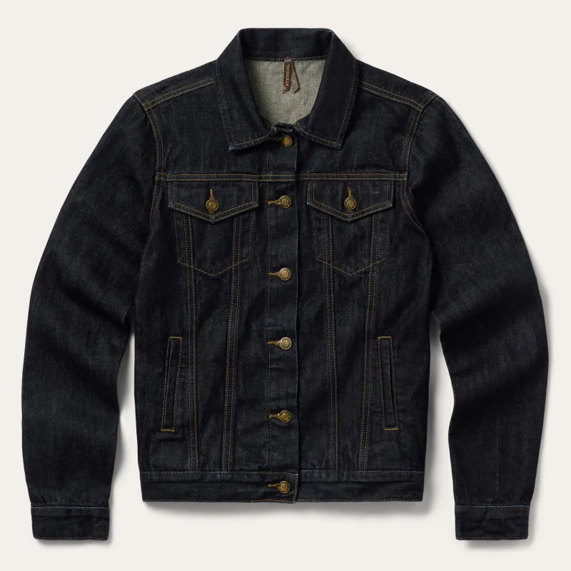 Raw Denim Jean Jacket made by Stetson