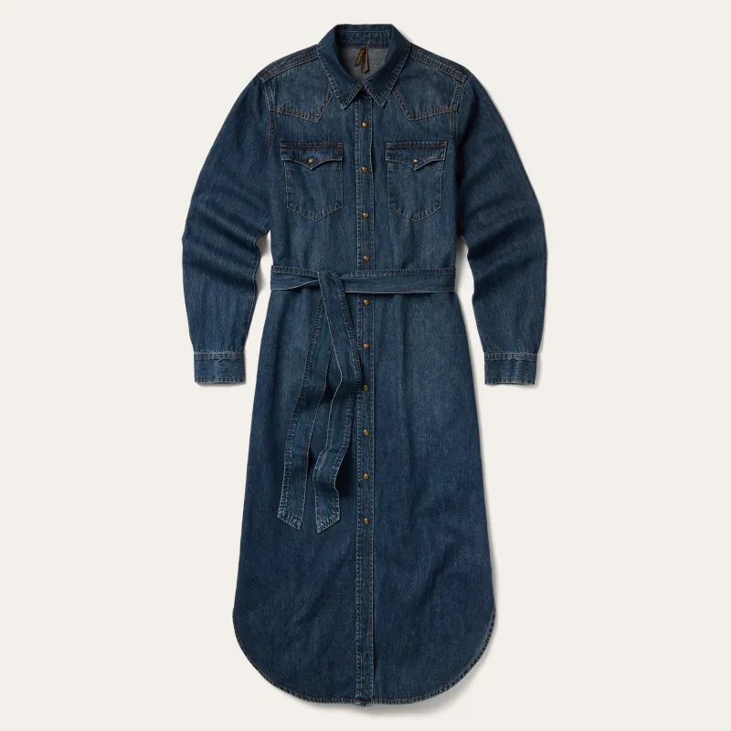 Western Denim Shirt Dress made by Stetson