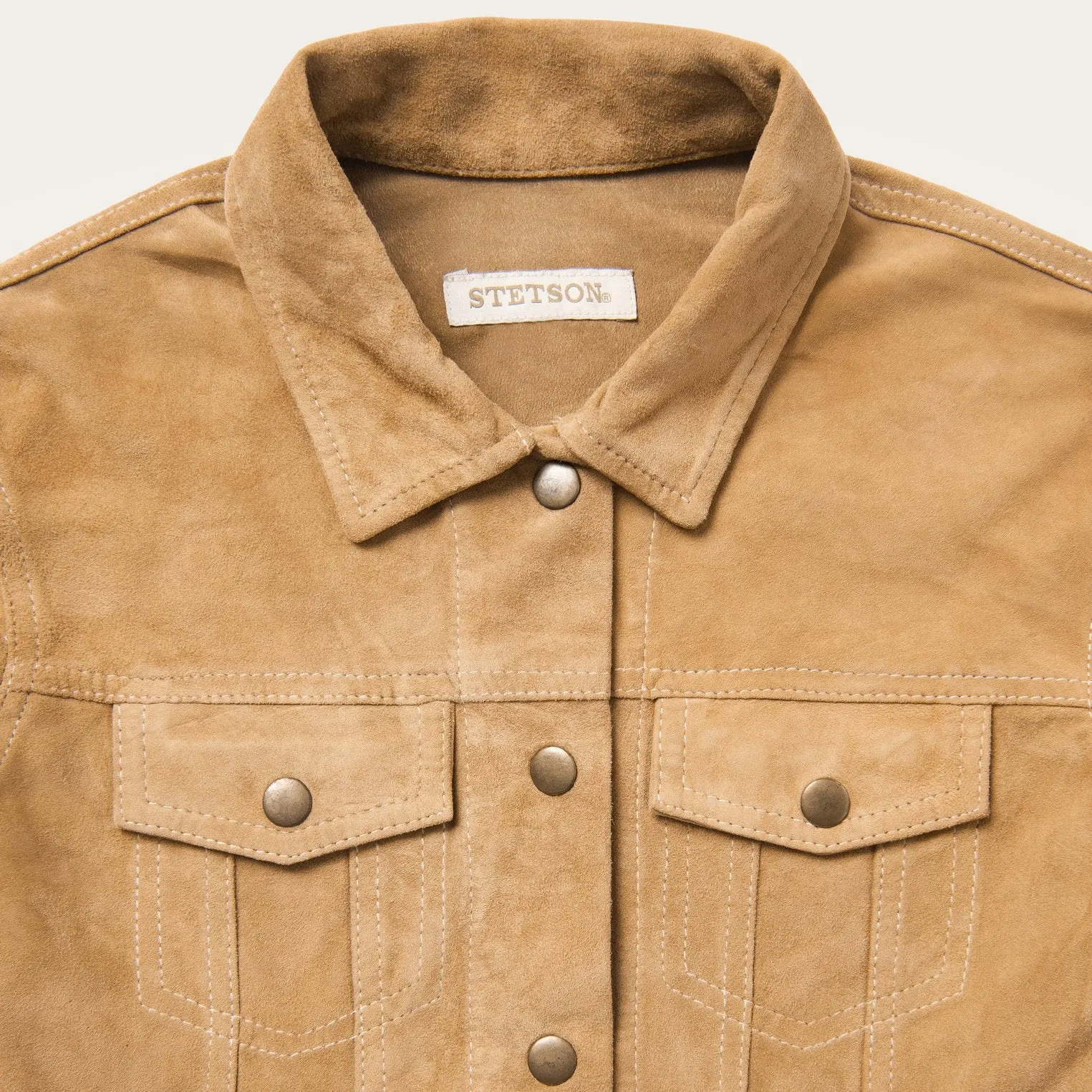 Suede Denim Shirt Jacket sold by Stetson product image thumbnail 3