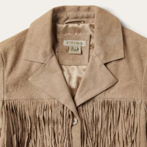 Tan Fringe Suede Jacket sold by Stetson