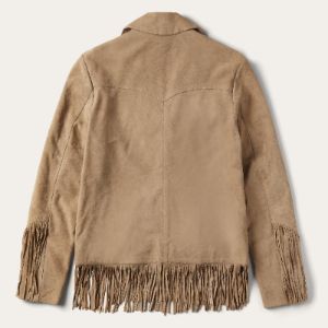 Tan Fringe Suede Jacket sold by Stetson