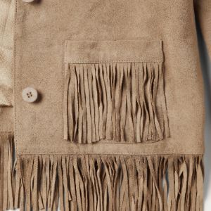 Tan Fringe Suede Jacket sold by Stetson