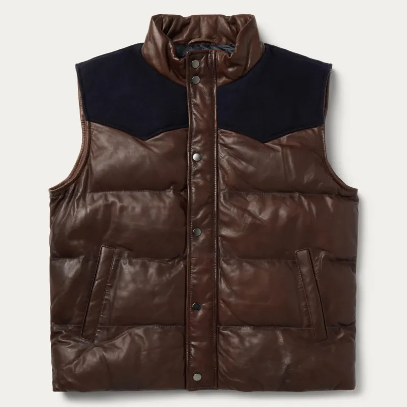 Quilted Leather Vest sold by Stetson