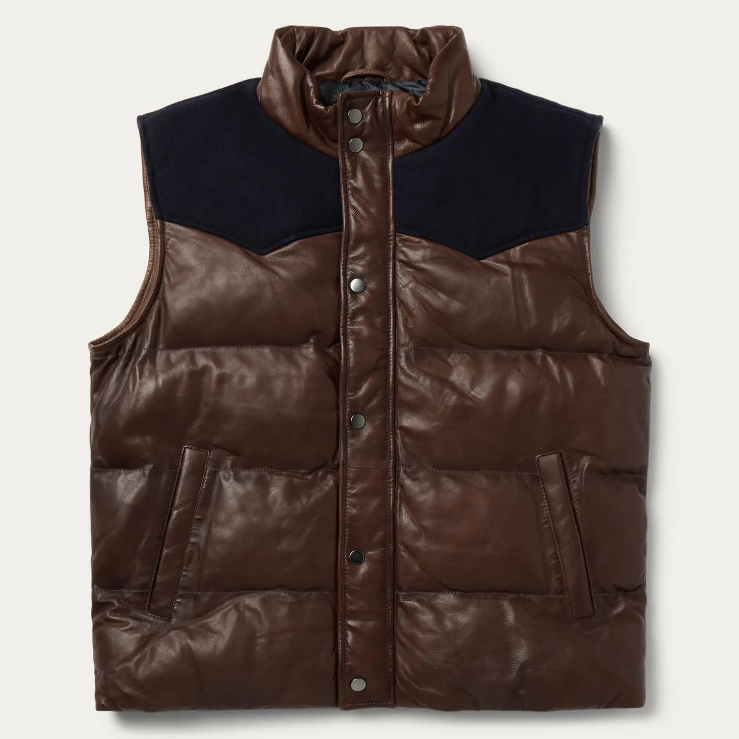 Quilted Leather Vest sold by Stetson
