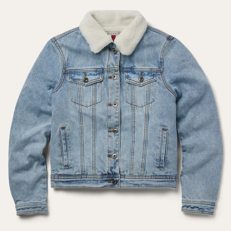 Denim Sherpa Lined Jacket sold by Stetson