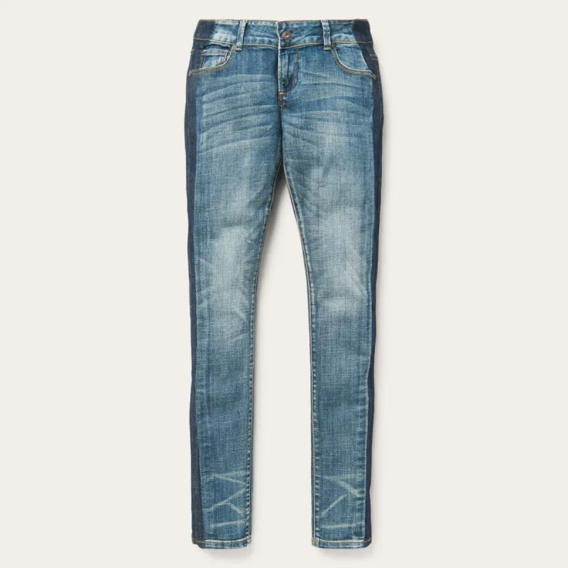 Skinny Fit Stripe Leg Jean sold by Stetson