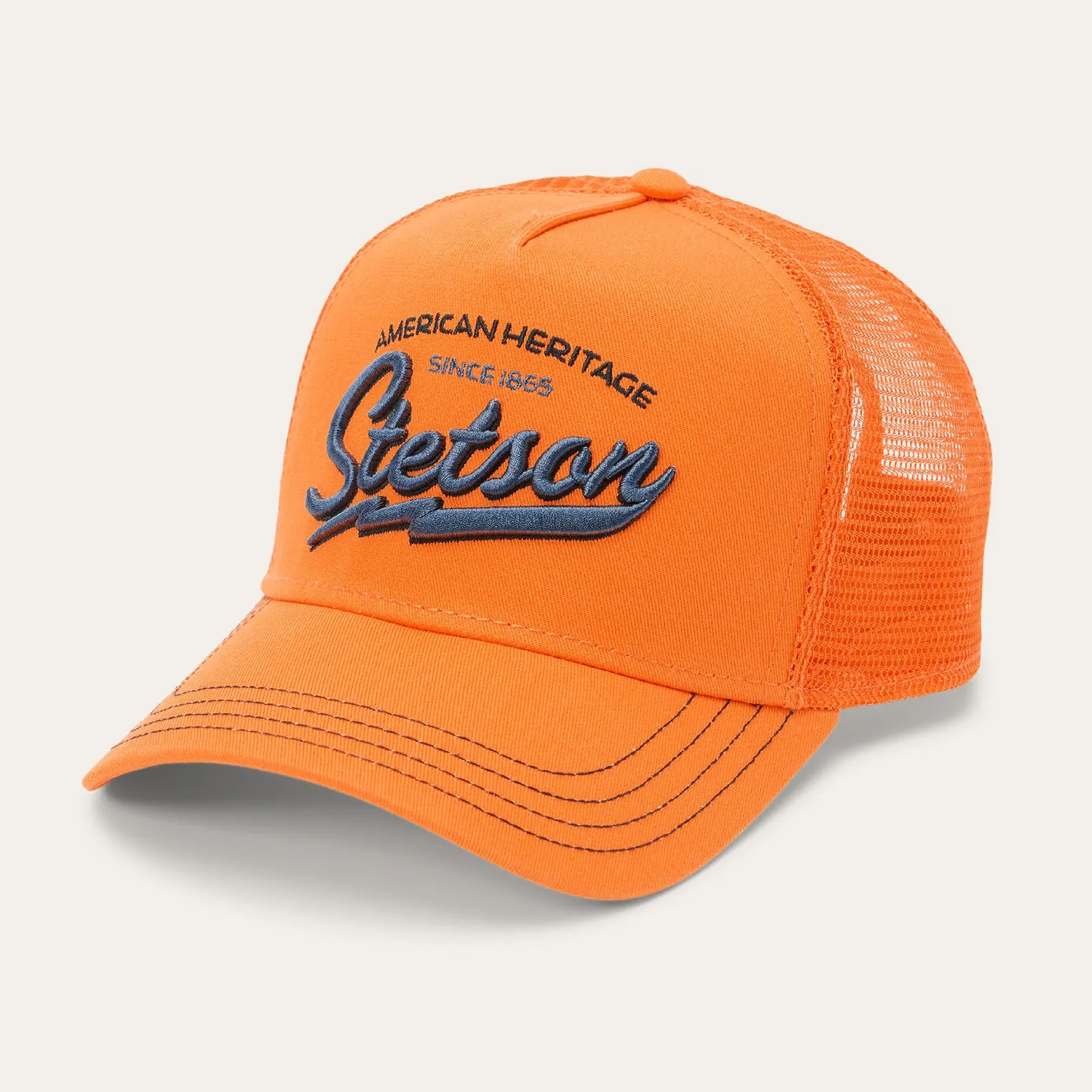 Orange Embroidered 1865 Trucker Cap sold by Stetson product image thumbnail 2