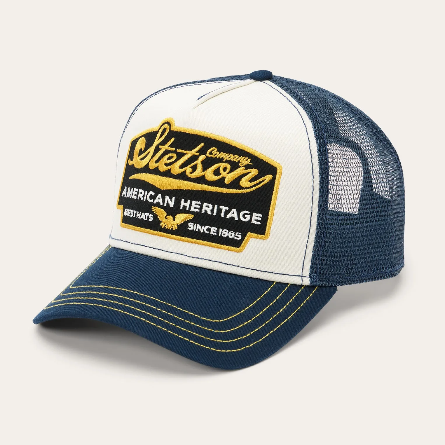 Navy Script Heritage Trucker Cap sold by Stetson product image thumbnail 2