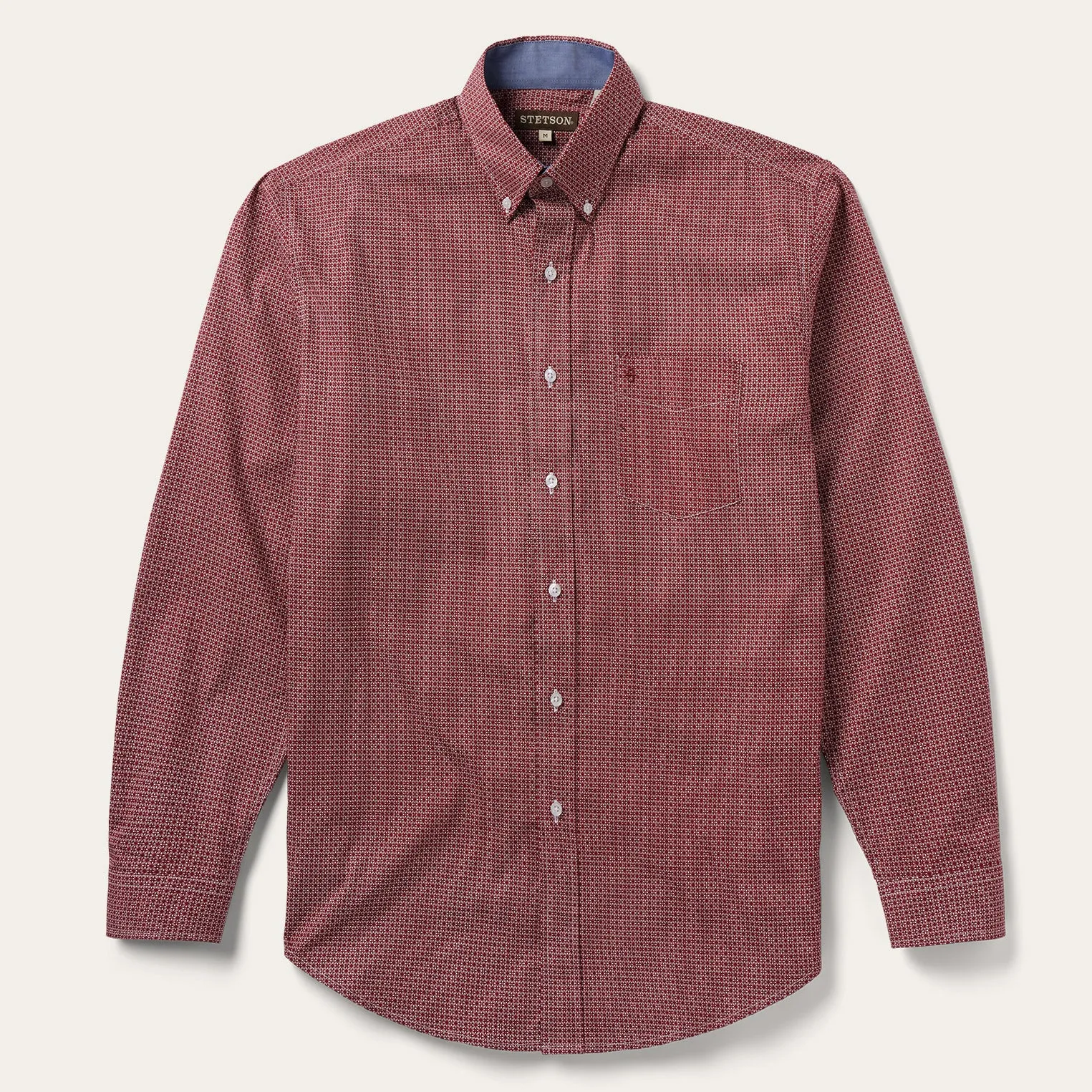 Micro Print Button-Front Shirt sold by Stetson
