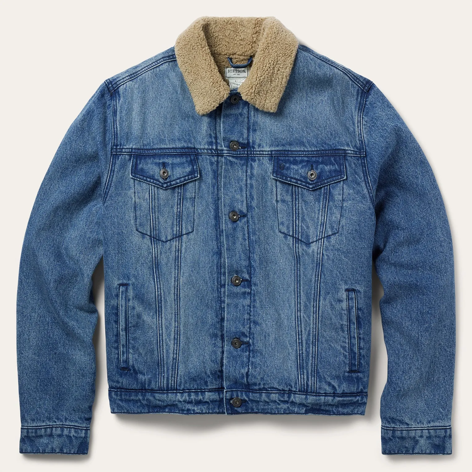 Denim Sherpa Jacket sold by Stetson