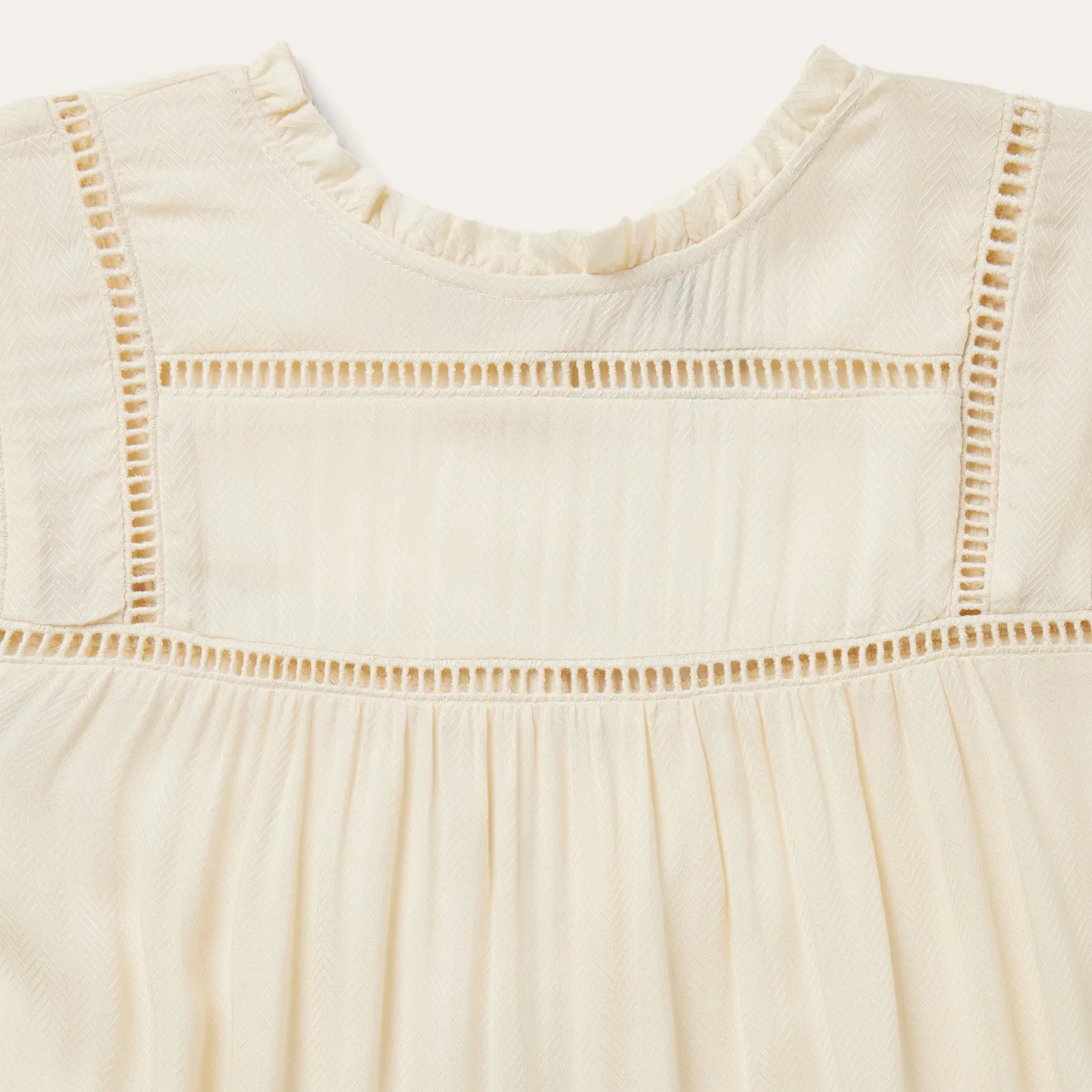 Cream Herringbone Blouse sold by Stetson product image thumbnail 3