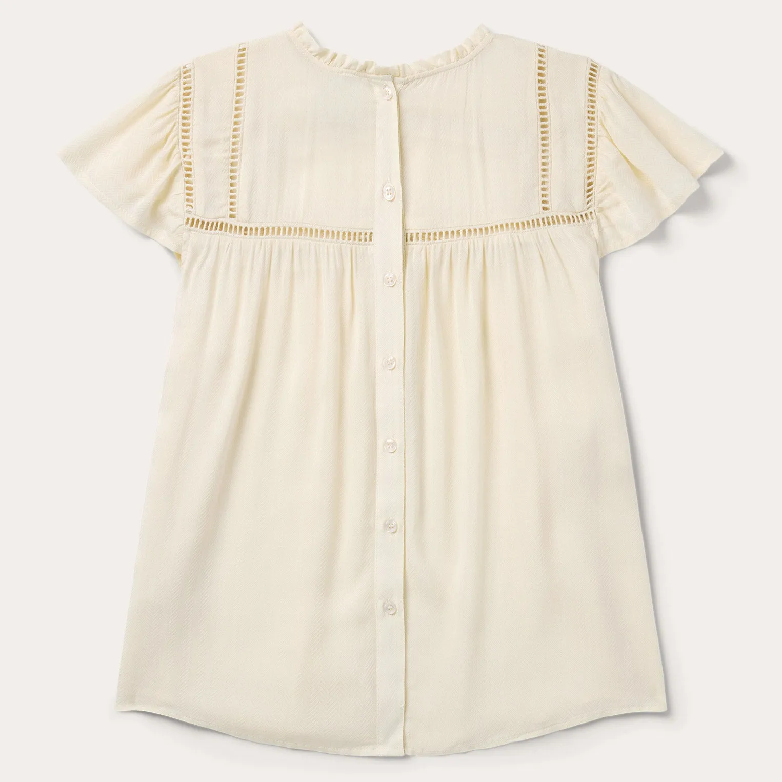 Cream Herringbone Blouse sold by Stetson product image thumbnail 2