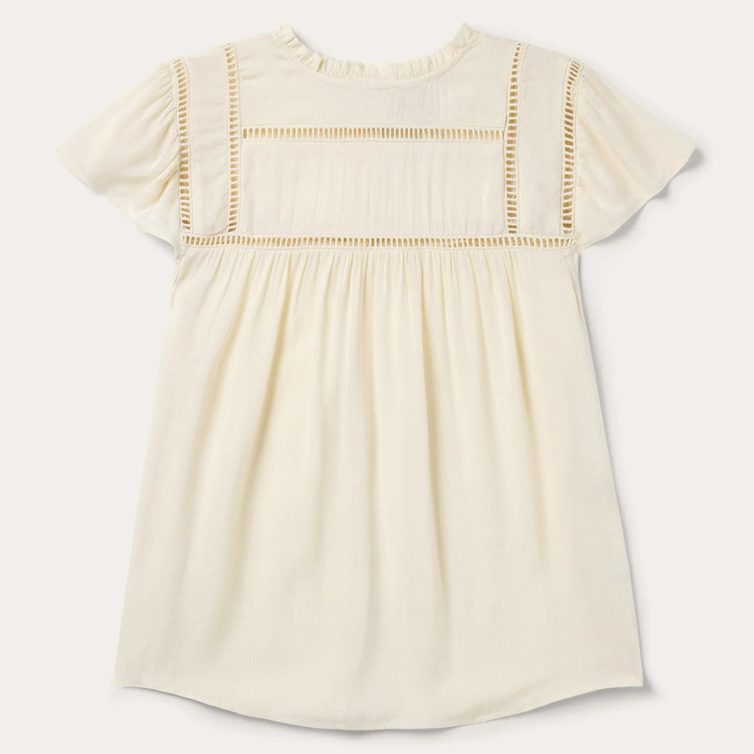 Cream Herringbone Blouse sold by Stetson