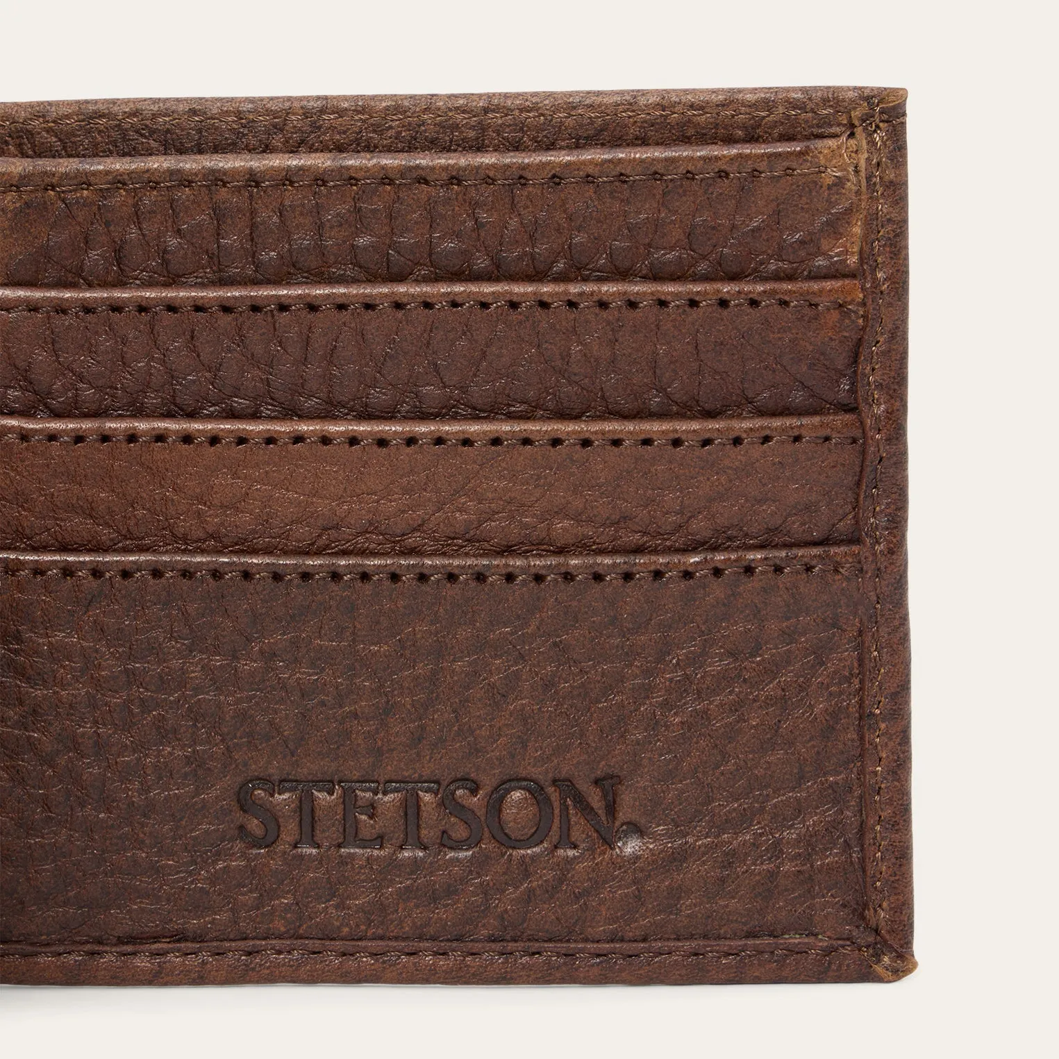 Bison Leather Stetson Rivet Bi-Fold Wallet sold by Stetson product image thumbnail 5