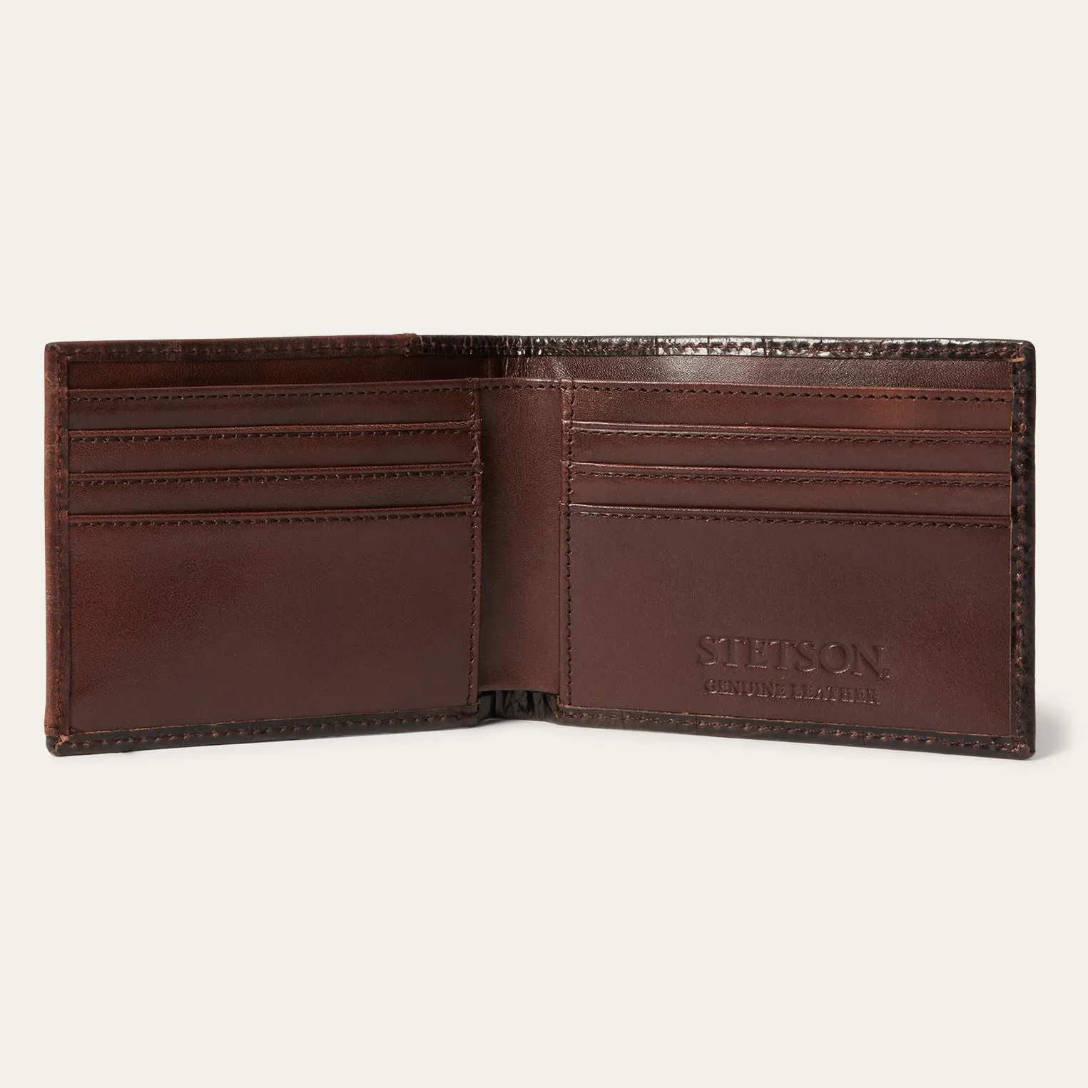 Tooled Embossed Croco Bi-Fold Wallet sold by Stetson product image thumbnail 4