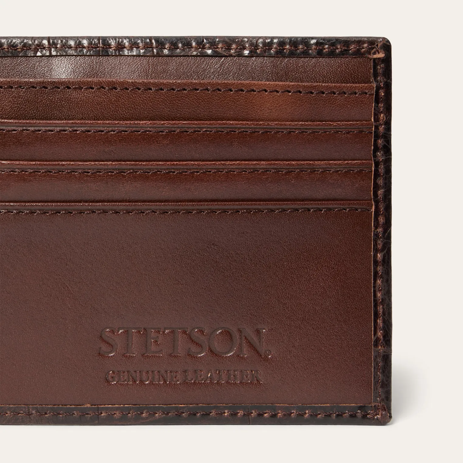 Tooled Embossed Croco Bi-Fold Wallet sold by Stetson product image thumbnail 5