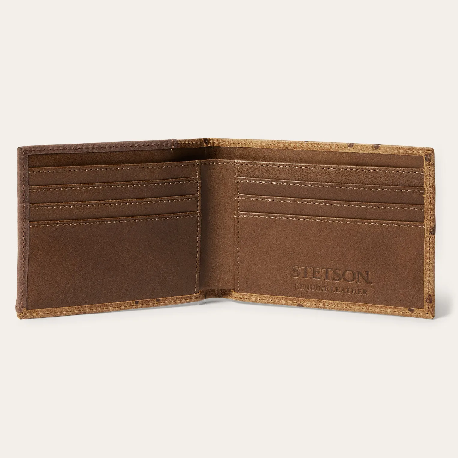 Tooled Embossed Ostrich Bi-Fold Wallet sold by Stetson product image thumbnail 4