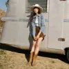Embroidered Light Denim Shirt sold by Stetson