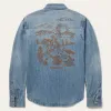 Embroidered Light Denim Shirt sold by Stetson