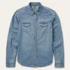 Embroidered Light Denim Shirt sold by Stetson