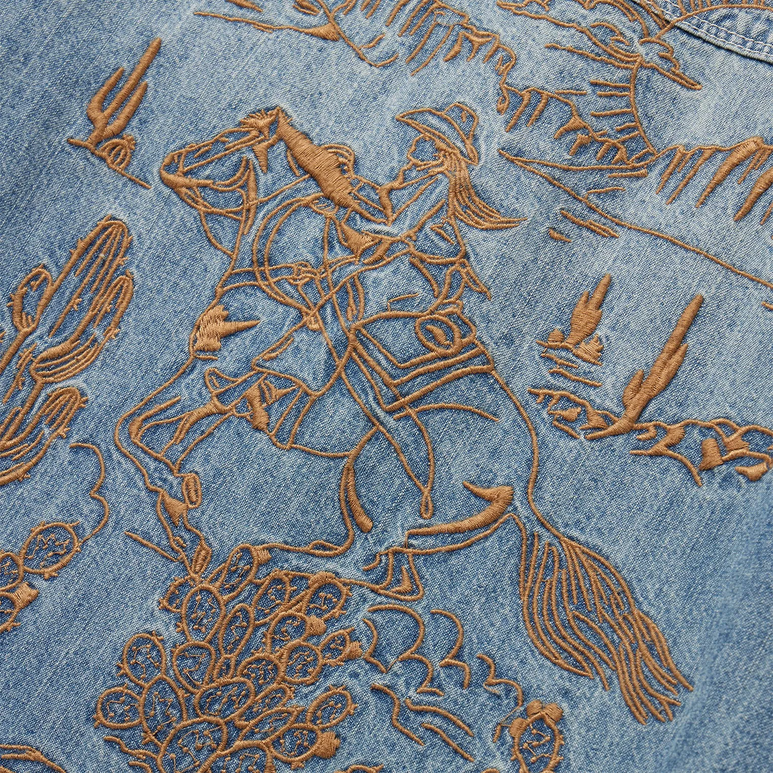 Embroidered Light Denim Shirt sold by Stetson product image thumbnail 5