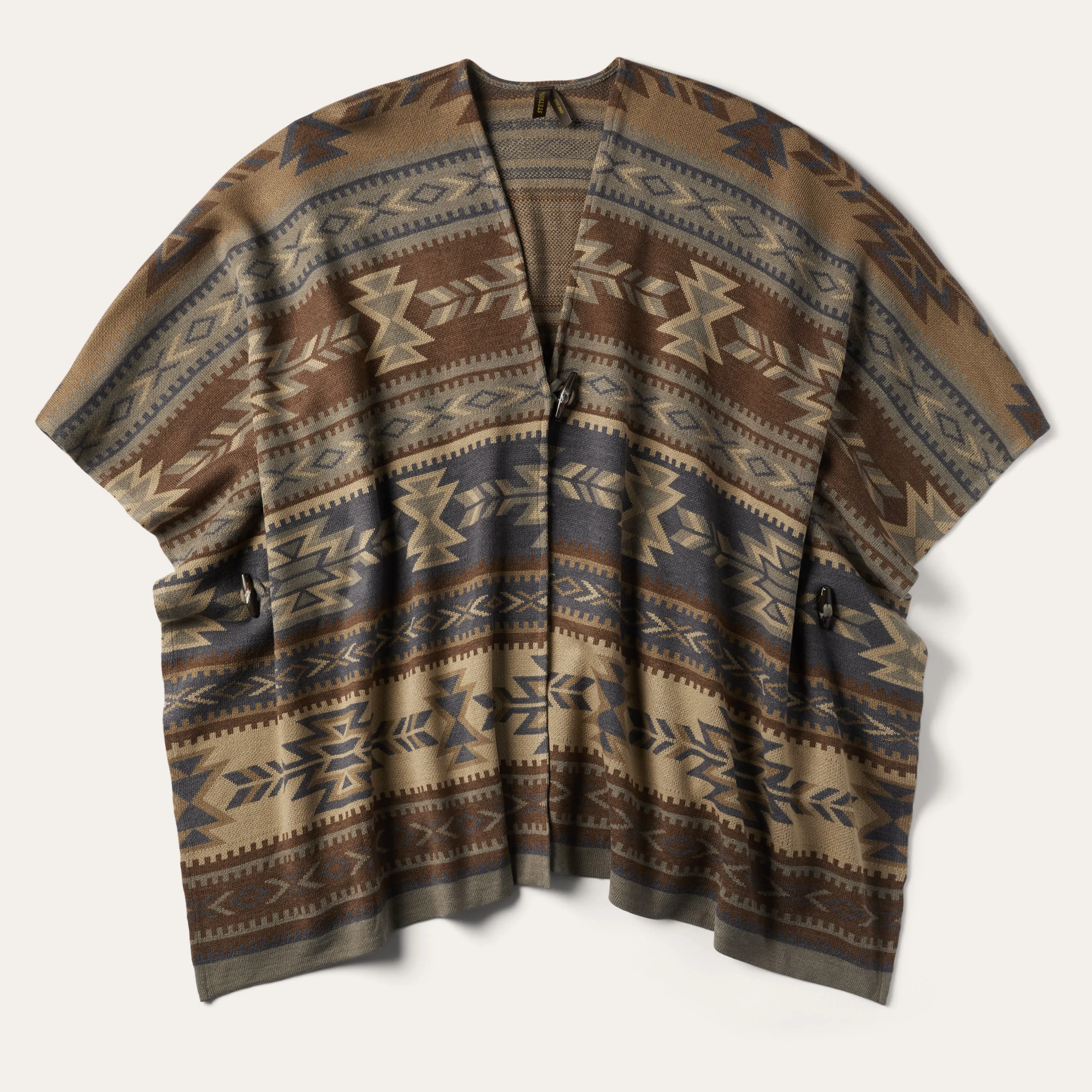 Aztec Print Sweater Poncho sold by Stetson