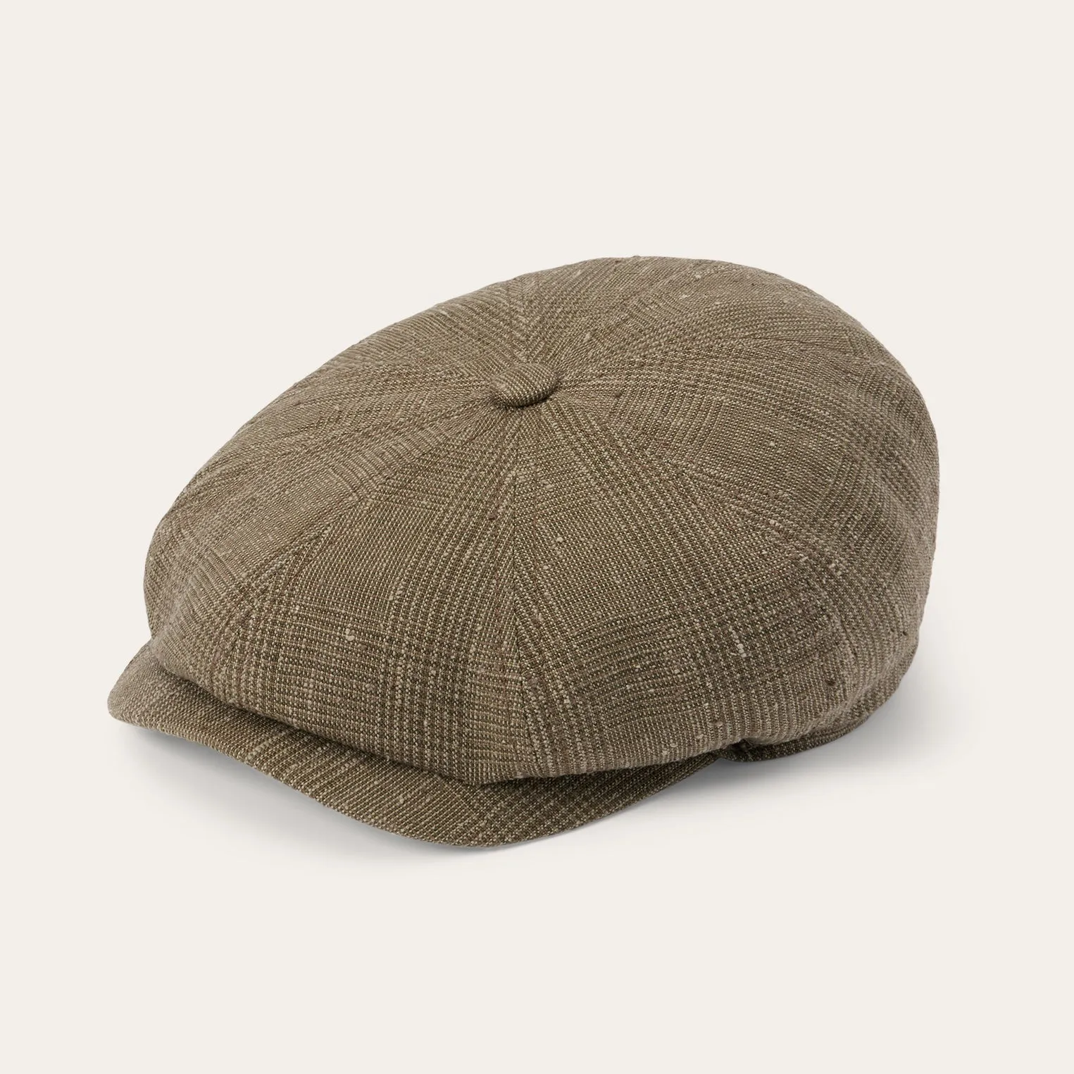 Glen Check Linen/Silk Hatteras Cap sold by Stetson product image thumbnail 2