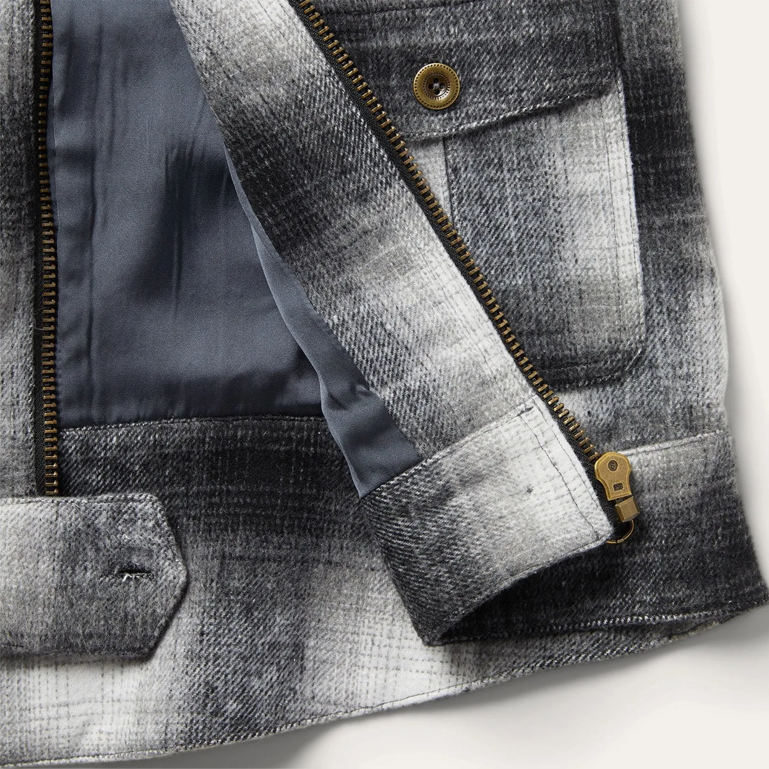 Plaid Cropped Jacket sold by Stetson product image thumbnail 5