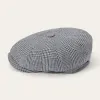 Glen Check Silk/Cotton 8-Panel Cap sold by Stetson