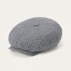Glen Check Silk/Cotton 8-Panel Cap sold by Stetson