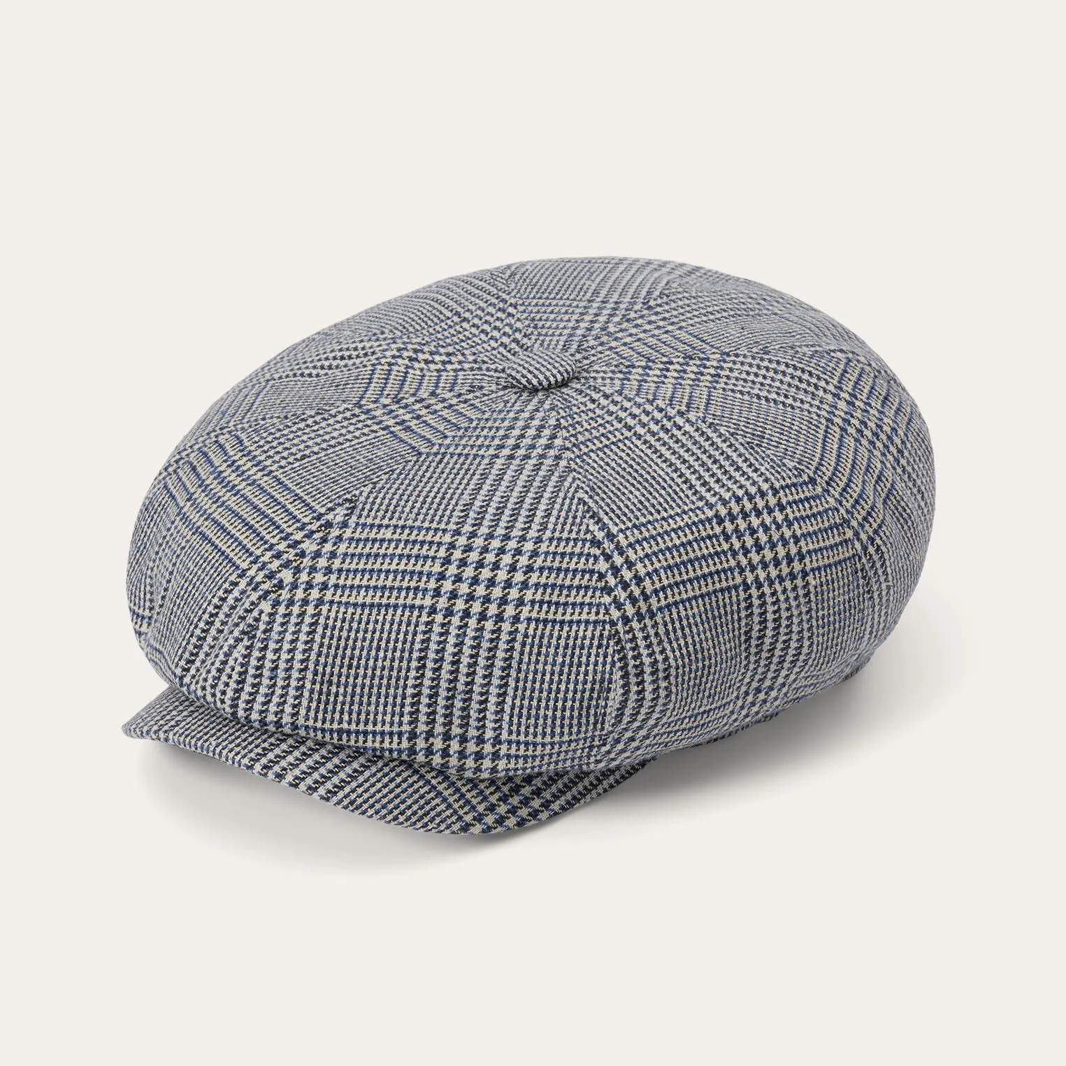 Glen Check Silk/Cotton 8-Panel Cap sold by Stetson product image thumbnail 2